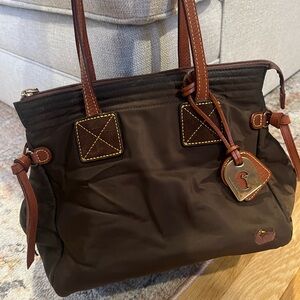 Dooney & Bourke Nylon Shoulder Bag Brown Victoria Style